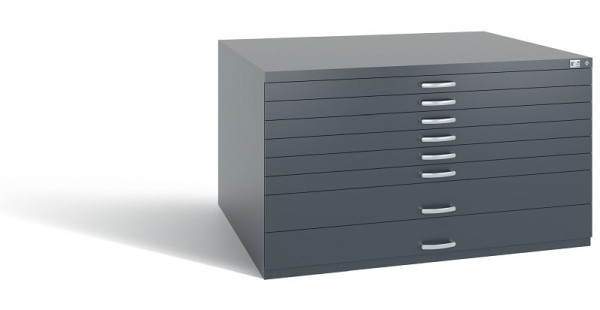 C+P Schubladenschrank Serie 7100_7200, H760xB1350xT960 mm, Anthrazit, 7201-200 S10298
