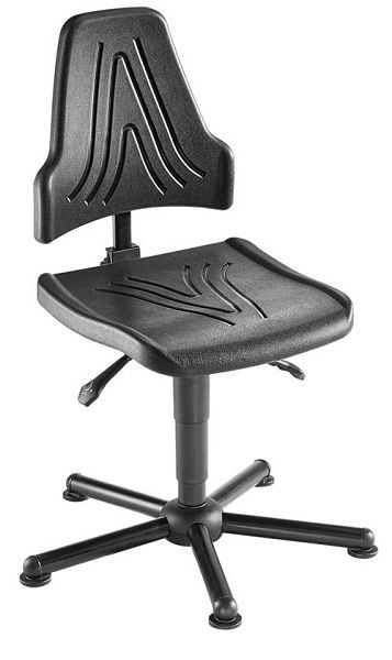 Bedrunka+Hirth Arbeitsdrehstuhl, großer Sitz B x T: 480x470 mm, Belastung bis 150 kg, mit gebremsten Rollen, 05.95.04