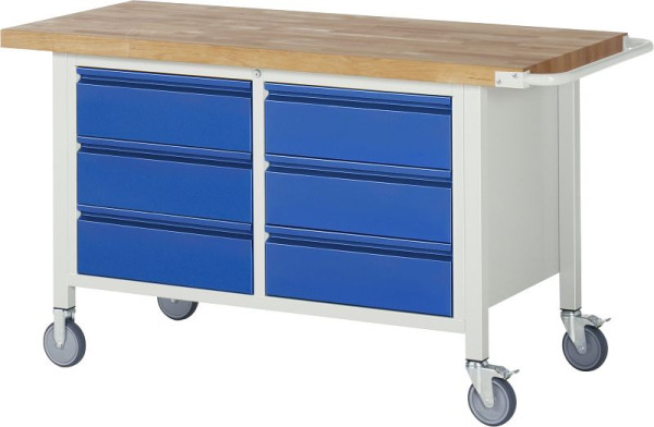 RAU Fahrbare Werkbank 8473I2, B1500xT700xH880mm, 6xSchublade-TA, 05-8473I2-157R4S.11