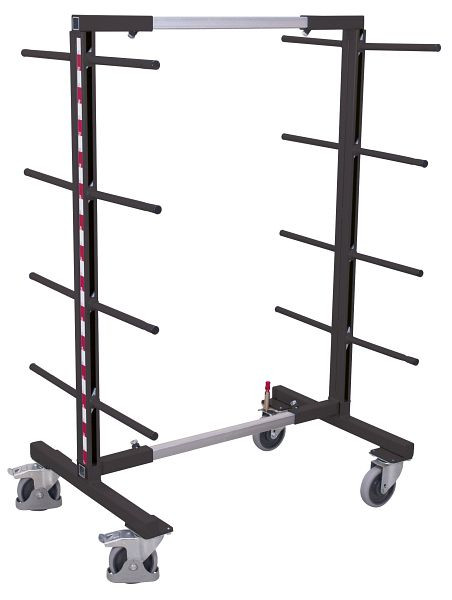 VARIOfit Tragarmwagen zweiseitig, Außenmaße: 540 - 1.700 x 830 mm, RAL 7016 anthrazitgrau, sw-160.007/AG