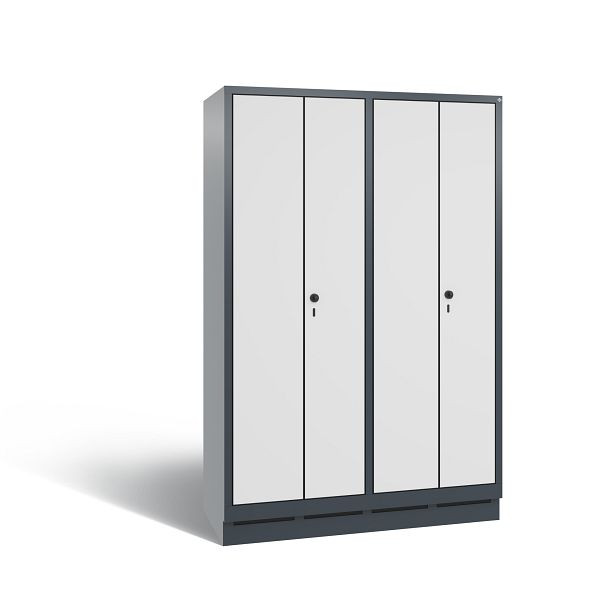 C+P Spind Evolo, 4 Abteile, H1800xB1190xT500 mm, Anthrazit/MDF Weiß, 48022-40 S10413