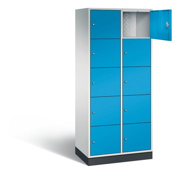 C+P XL-Schließfachschrank Intro, H1950xB820xT490mm, Farbe: Lichtgrau / Lichtblau, 8570-202 S10036