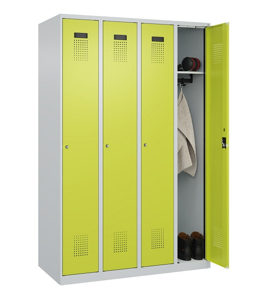 C+P Spind Evolo PLUS, 4 Abteile, 1850x1200x500mm, 7035/0024, Verschluss Zylinderschloss, Ablageböden 4, 049000-40 S10042