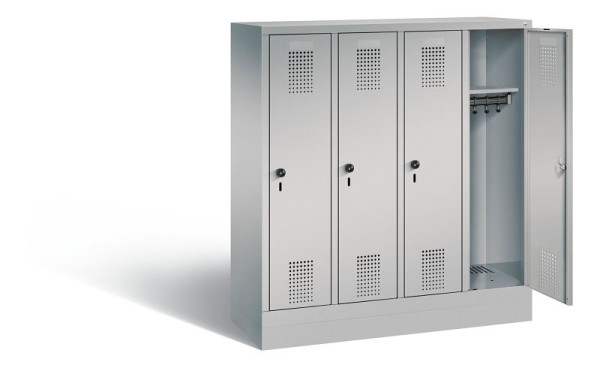 C+P Kindergarten-Spind Evolo, H1300xB1190xT300mm, Farbe: Weißaluminium, 480203-40 S10107