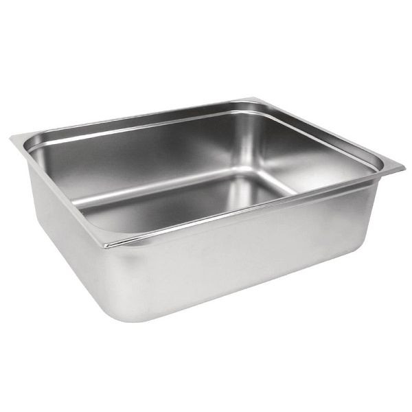Vogue GN-Behälter Edelstahl 200mm GN2/1, Gastronormgrößen für maximale Kapazität, GM317