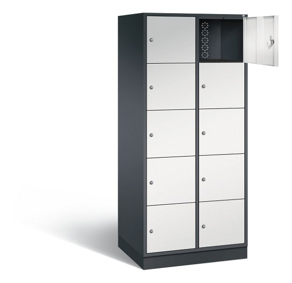 C+P XL-Schließfachschrank Intro, H1950xB820xT590mm, Farbe: Schwarzgrau / Lichtgrau, 8570-203 S10028