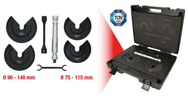 KS Tools Universal-Teleskop-Centerspanner-Satz für innenliegende Federn, 9-teilig, 500.8755