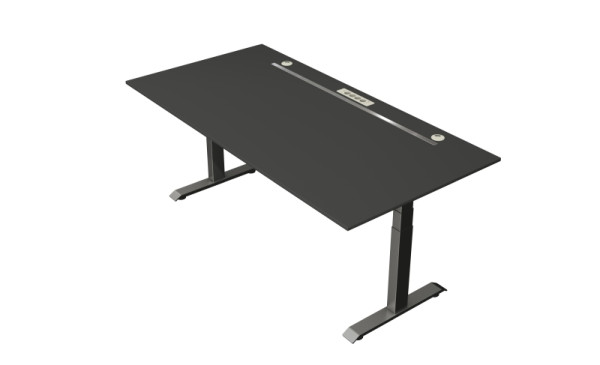Kerkmann Steh-/Sitztisch Move boost 4 2000 X 1000 elektrisch höhenverstellbar von 640-1290 mm, Anthrazit/Anthrazit, 10440913