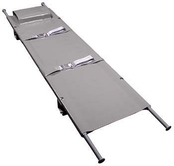 ultraMEDIC ultraSTRETCHER "0350", 4 Gleitfüße, sani-grau, 1 x klappbar, DIN 13024 N, SAN-0101-4G
