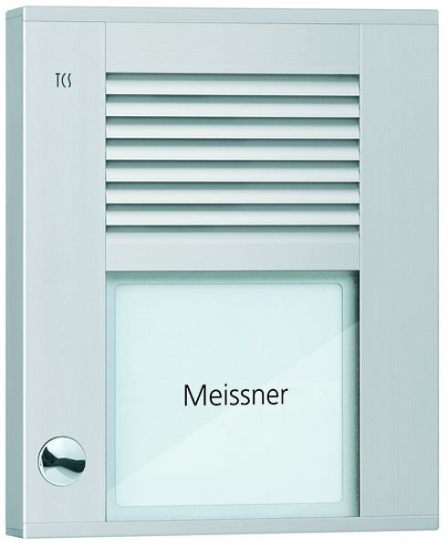 TCS Audio Außenstation Serie PDS 1 Klingeltaste (linksbündig), AP silber, PDS01-EN/04
