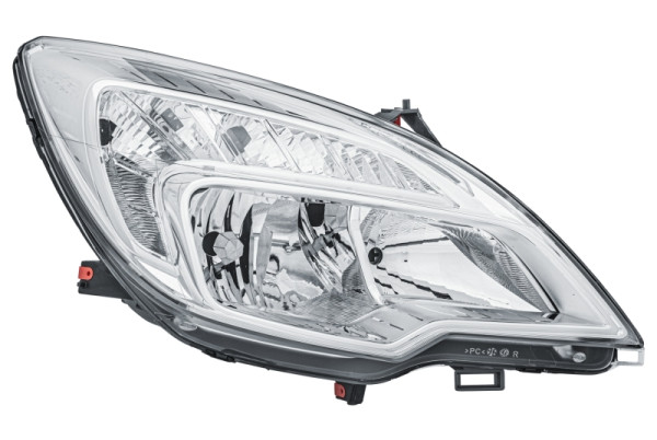 HELLA FF/Halogen-Hauptscheinwerfer, für u.a. Opel Meriva B Mpv (S10), ECE, für Rechtsverkehr, rechts, 1EJ 354 676-021