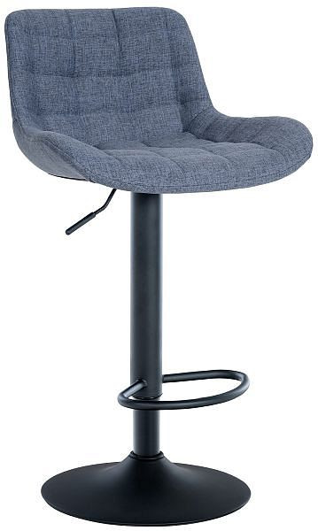 CLP Barhocker Tover Stoff, blau, 321051, 4251756480295