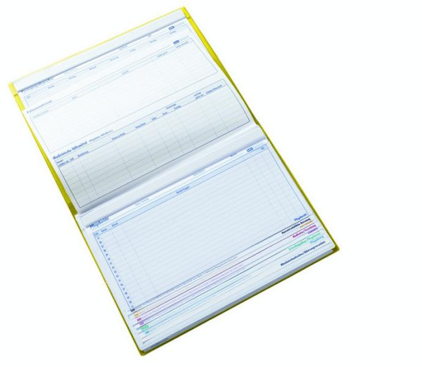 BOI PVC-Pflegedokumappe gelb, professional-line, mit Reiterleiste, 9208-00336