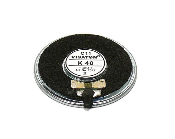 Visaton Kleinlautsprecher mit Kunststoffmembran (Mylar) und Metallkorb K 40 - 50 Ohm, 2841