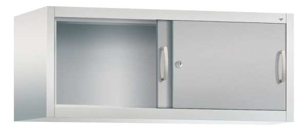 C+P Aufsatzschrank Acurado, H500xB1200xT500mm, Farbe: Lichtgrau / Weißaluminium, Bügelgriff, 1 OH, 2054-00 S10110
