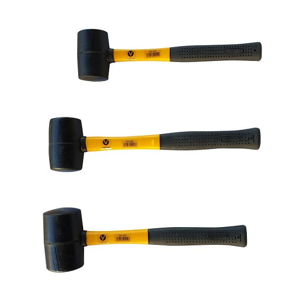 VaGo-Tools 3-teiliges Set Gummihammer 370 /500 /700 g Hammer Ausbeulhammer Schonhammer, 233-330/350/370 je 1_rv