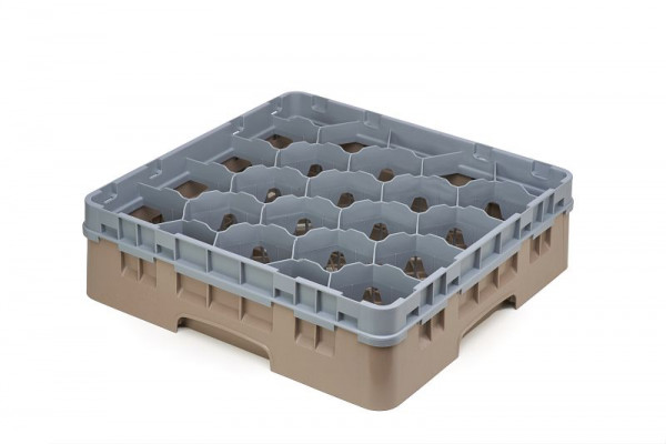 Cambro Spülkorb mit 20 Fächern Camrack® 11,4 cm maximale Höhe, Farbe: Beige, 20S418184