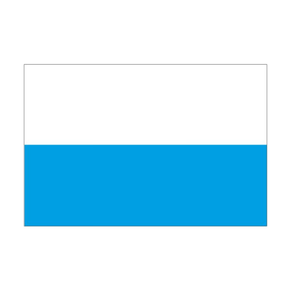 Stein HGS Landesflagge Bayern I, 60 x 90 cm (Querformat), mit Seil und Schlaufe, FlagTop 160 g/m², für Fahnenmasten 6 m, ohne Hohlsaum, 26111