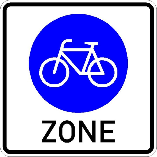 Stein HGS Beginn einer Fahrradzone Nr. 244.3, 600 x 600 mm, RA1, Flachform 2 mm, 244.3-211