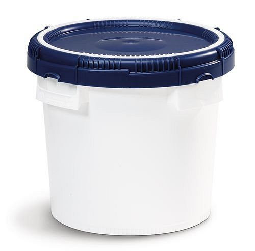 DENIOS ClickPack-Behälter CP-X 15, 15 Liter, weiß, mit Deckel, nestbar, UN-Zulassung, 217-403