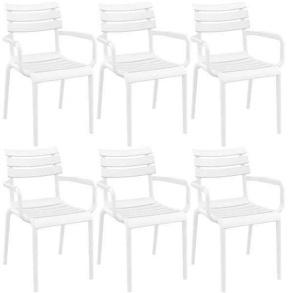 CLP 6er Set Stühle Paris, weiß, 328011, 4255716386825