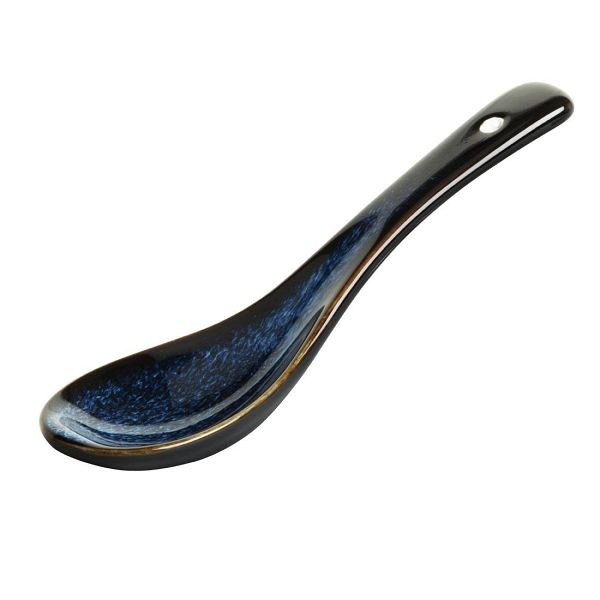 Olympia Luna Mitternachtsblaue Suppenlöffel (12er-Pack), DZ771