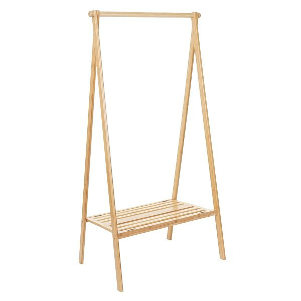 Mendler Standgarderobe HWC-B82, Kleiderständer Garderobe Garderobenständer, Bambus klappbar 150x84x57cm, 60730