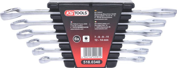 KS Tools Bremssystem-Entlüfterschlüssel-Satz, 6-teilig, 518.0340