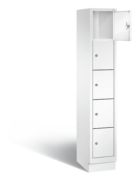 C+P Schließfachschrank Evolo, H1800xB320xT500mm, Farbe: Verkehrsweiß, 48020-105 S10093