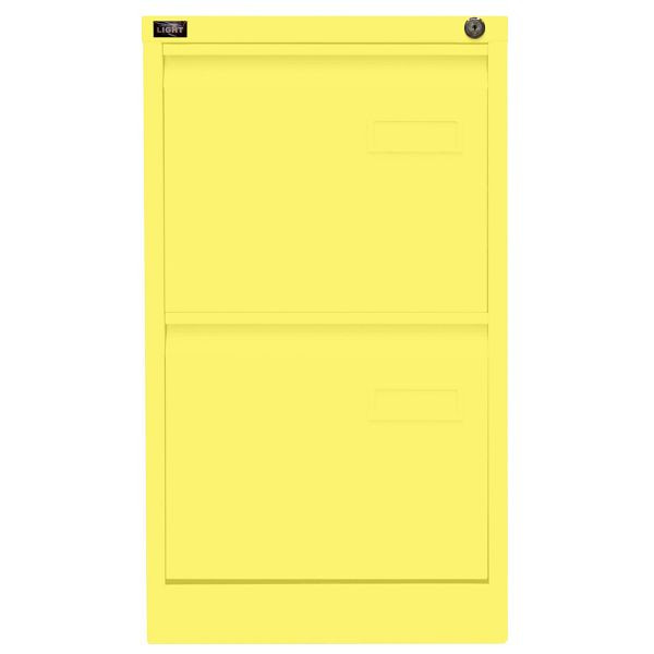 Bisley LIGHT Hängeregistraturschrank LIGHT, einbahnig, 2 HR-Schubladen, 641 zinkgelb, IPCCA12641