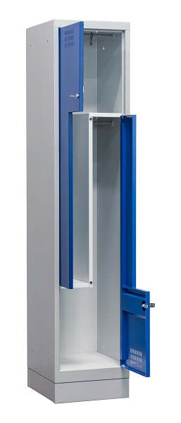 C+P Z-Spind, 1 Abteil, 1800x300x490mm, 7035/5010, 9-8023-102 S10002