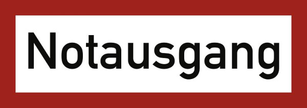 Moedel Notausgang, Folie, 297x105 mm, 57360, 4060081013319