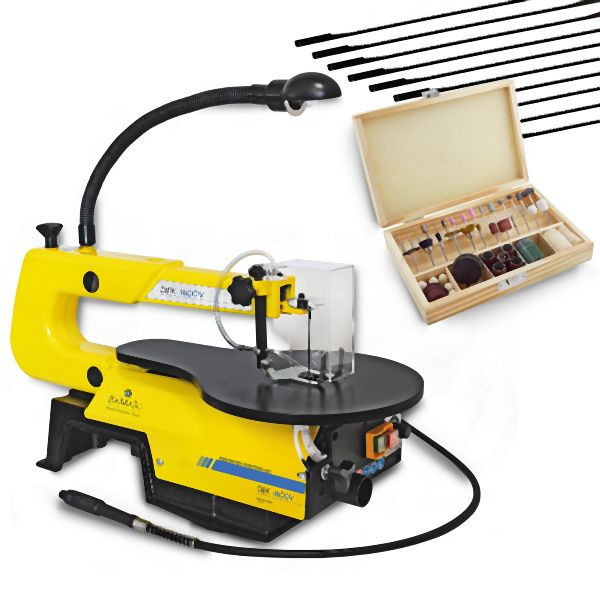 BAMATO Dekupiersäge DEK-1600V inkl. 10 Sägeblätter und 103 teilig Werkzeug-Set, DEK-1600V_SET2