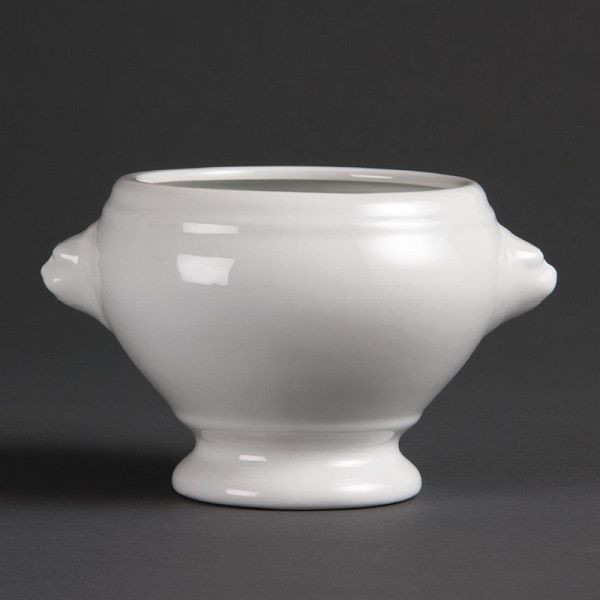 Olympia Whiteware Suppenschüsseln Löwenkopf 47,5cl, VE: 6 Stück, W442