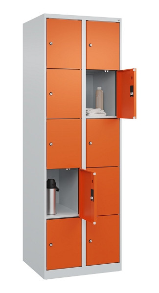 C+P Schließfachschrank Evolo PLUS, 10 Fächer, 1850x600x500mm, 7035/2004, 049000-205 S10002