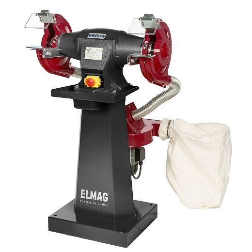 ELMAG Premium Doppelschleifmaschine DSM 250 D, mit integriertem Absaugsystem, 82217