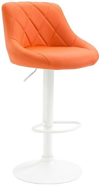 CLP Barhocker Lazio Kunstleder weiß, orange, 321768