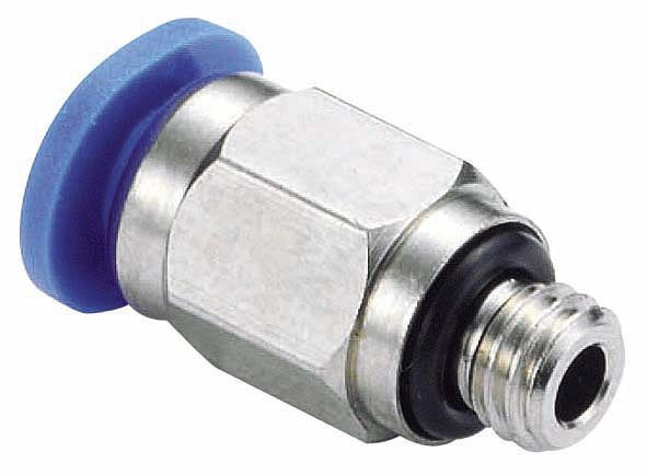 timmer B-GEM-3-M5-MSv-bl, Gerade Einschraubverschraubung Mini-Serie zylindrisch mit O-Ring Abdichtung, Ø: 3 mm, Gewinde: M5, VE: 10 Stück, 03016201