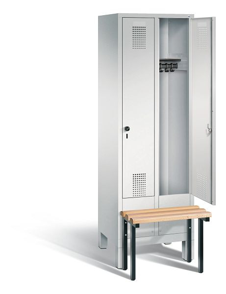 C+P Garderobenschrank Evolo, H1850xB610xT815mm, Farbe: Lichtgrau, 48030-20 S10001