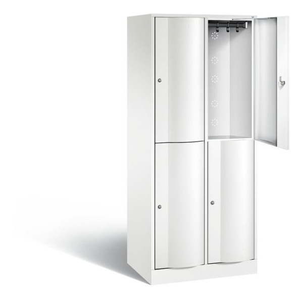 C+P Spind doppelstöckig Resisto, H1950xB772xT540mm, Farbe: Verkehrsweiß, 8270-272 S10179