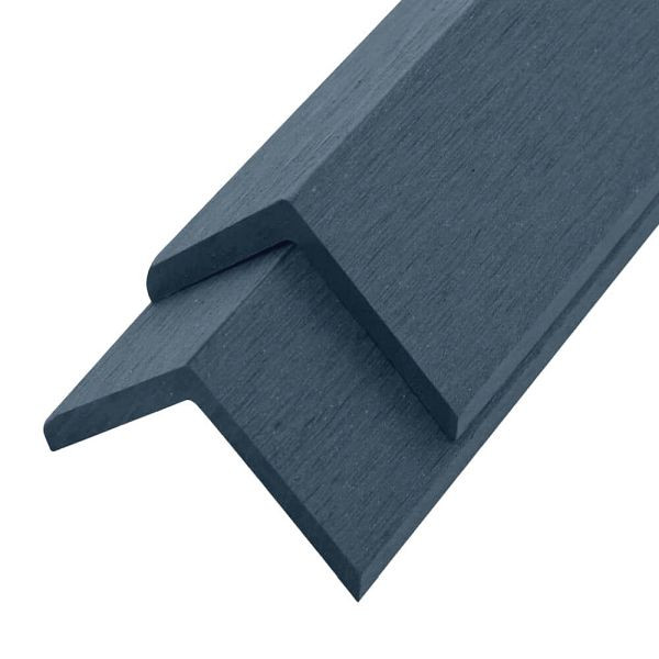 HOME DELUXE WPC Abschlussleiste FINEA, 110 x 4,5 cm 10er Set Hellgrau, 49498
