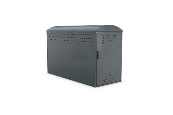 WSM BikeBox 1 B, Wandstärke: 0,75 mm, Farbe: RAL 7016 - Anthrazitgrau, Tiefe: 2050 mm, 122000025