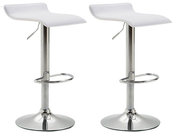 CLP Barhocker Dyn V2 Kunstleder chrom, weiß, VE: 2 Stück, 316098