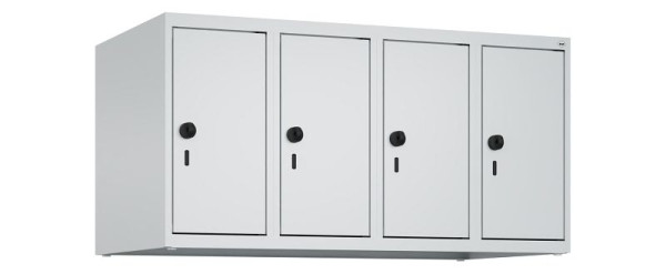 C+P Schrankaufsatz Classic PLUS, Aufsatzschrank, 7035/7035, Drehriegel, 500x1000x500mm, 4 Abteile, 080090-49 S10009