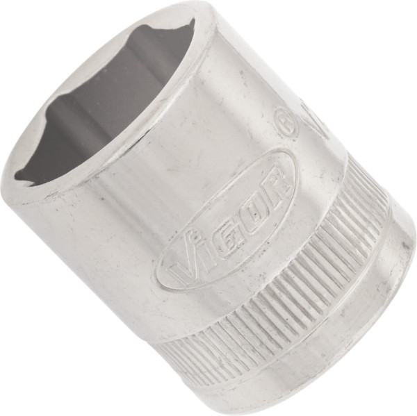 VIGOR Steckschlüsseleinsatz, Vierkant hohl 10 mm (3/8 Zoll), Außen-Sechskant Profil, 16 mm, V2268N