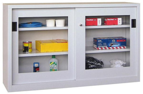 Pavoy Schiebetürenschrank 1000/500/1500, Böden gepulvert, Sichtfenster, 30300-150-591-611515