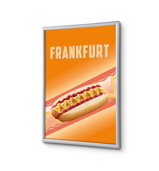 Showdown Displays Klapprahmen A4 Komplettset Hot Dog Spanisch, KRA4G25LPPI430