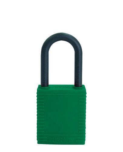 DENIOS Sicherheitsschloss mit Kunststoffbügel, grün, nicht leitend, 209-696
