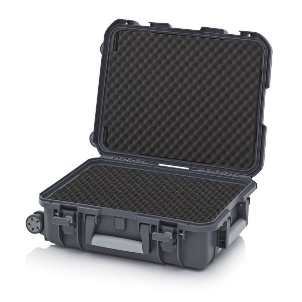 Auer Schutzkoffer Pro Trolley, Anthrazitgrau, ohne Schloss, Noppenschaumpolster, CP 5422 B3-7016