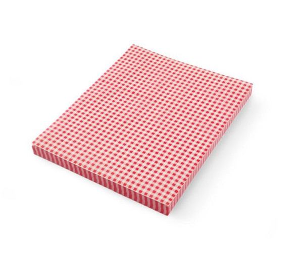 Hendi Einschlagpapier fettdicht, Karomster 250x350 mm, VE: 500 Stück, 678251